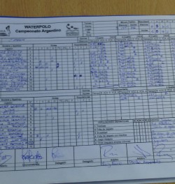 Planilla Liga A MORENO 21 - NOB 25