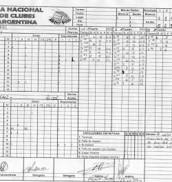 Planilla Liga A WATTAS 9 - RIVER 11